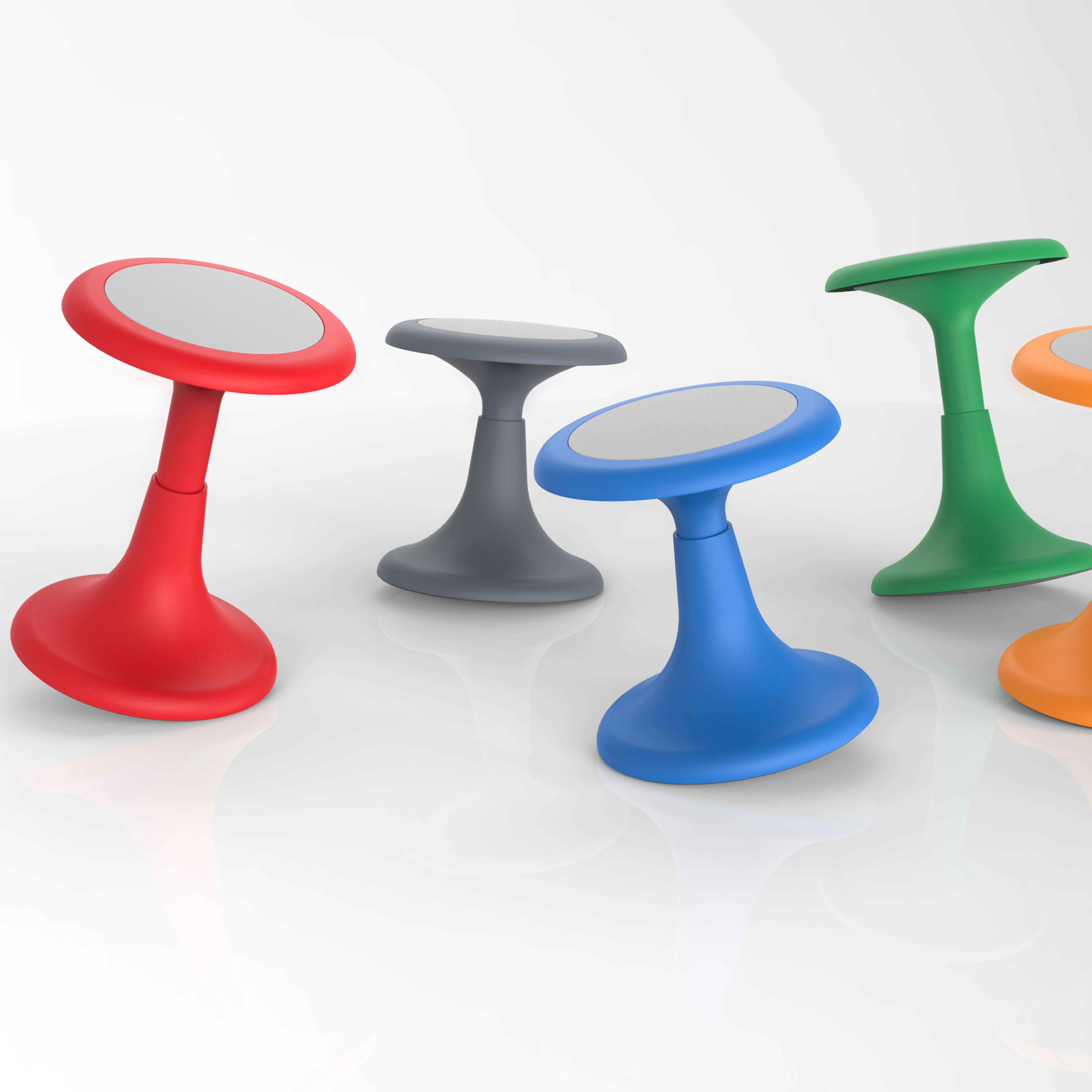 Convex Concave Top Center Self-stabilizing weighted base Ergonomics Child Student Plastic Wobble Stool Chair