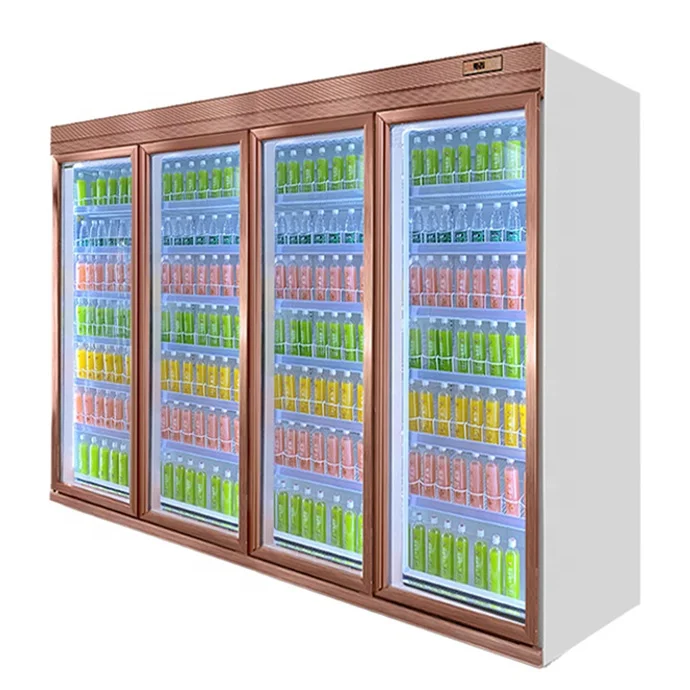 Commercial Refrigerators Glass Door Wine Cooler Refrigerator Beverage Display Fridge