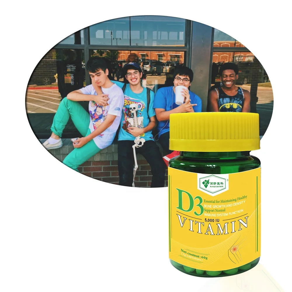 ODM dietary supplements 5000IU 10000IU Vitamin D3 Calcium Tablet Vitamin D3 Tablets for Bone Health