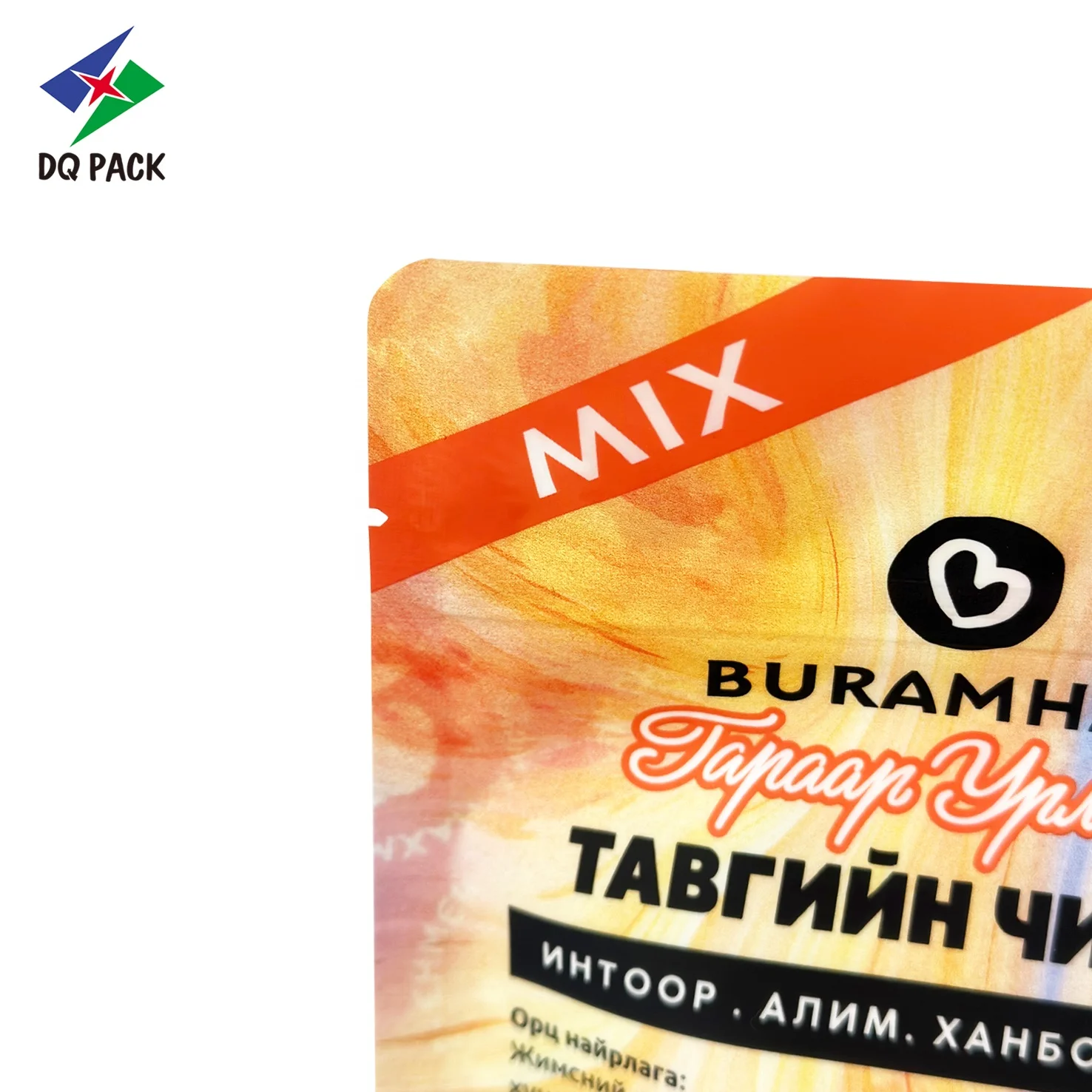 DQ PACK Factory Price  custom printed 3LB garlic food packaging bag stand up pouch with valve