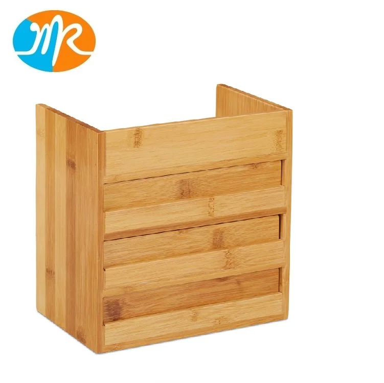 Office Storage Unit Pen Holder Bamboo Desktop cosmetic Organizer
