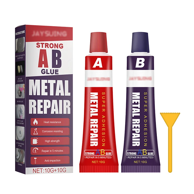 Custom Cheap Liquid Weld Resin Metallic Epoxy Resin Cast Instant Iron Sealant Strong AB Casting Repair Glue Adhesive