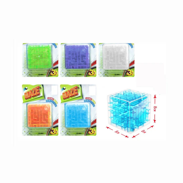 
Wholesale intelligent game plastic 3D magic cube labyrinth for kids 