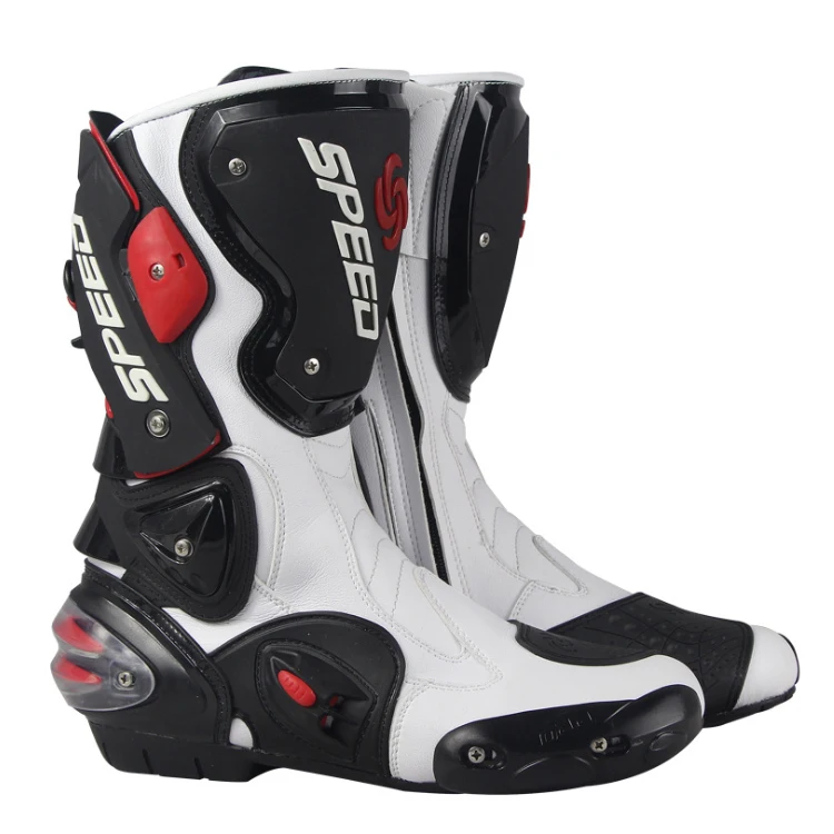 SLKE Motorcycle GP MX MTB BMX ATV Shoes Riding Racing Anti Fall Dirt Bike Off Road Leather Motorbike Motocross Protective Boot