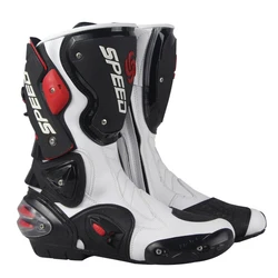 SLKE Motorcycle GP MX MTB BMX ATV Shoes Riding Racing Anti Fall Dirt Bike Off Road Leather Motorbike Motocross Protective Boot