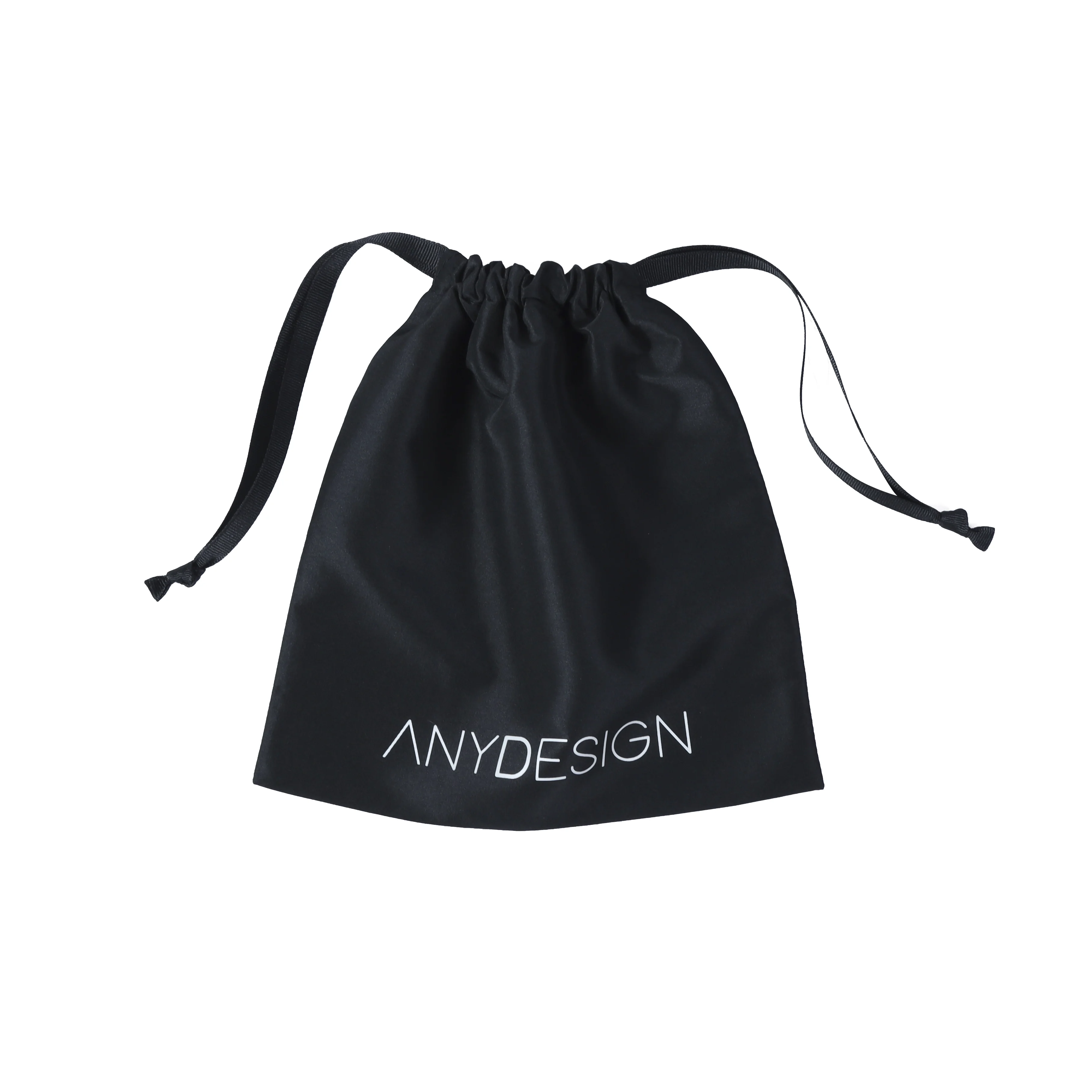 Custom Printed Logo drawstring bag  polyester satin dust bag for jewelry packing