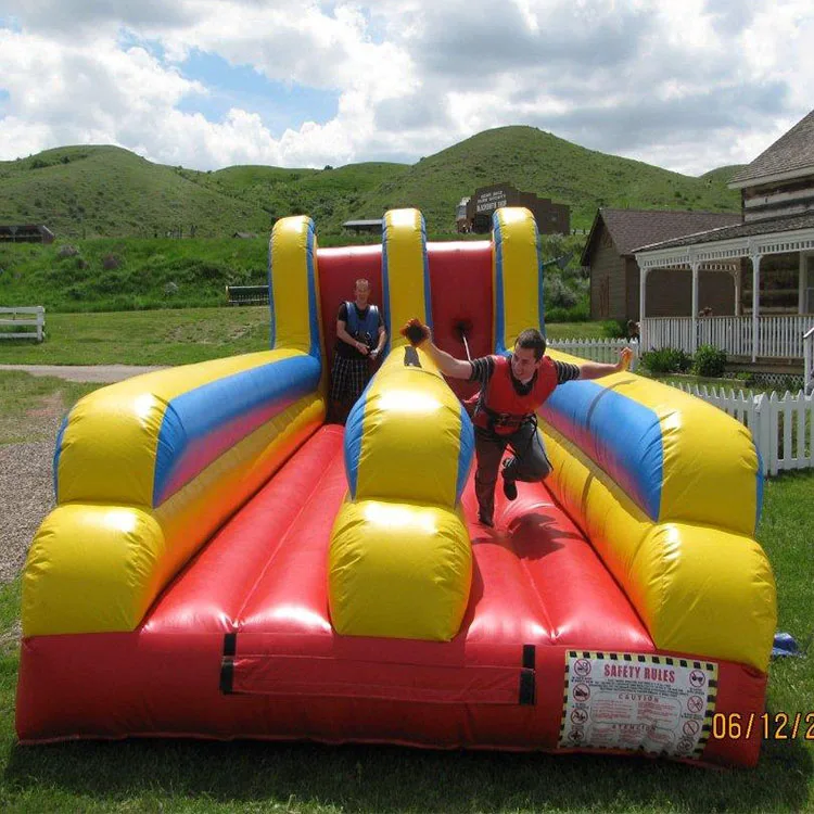 High quality inflatable bungee run interactive game inflatable jumping trampoline bungee run