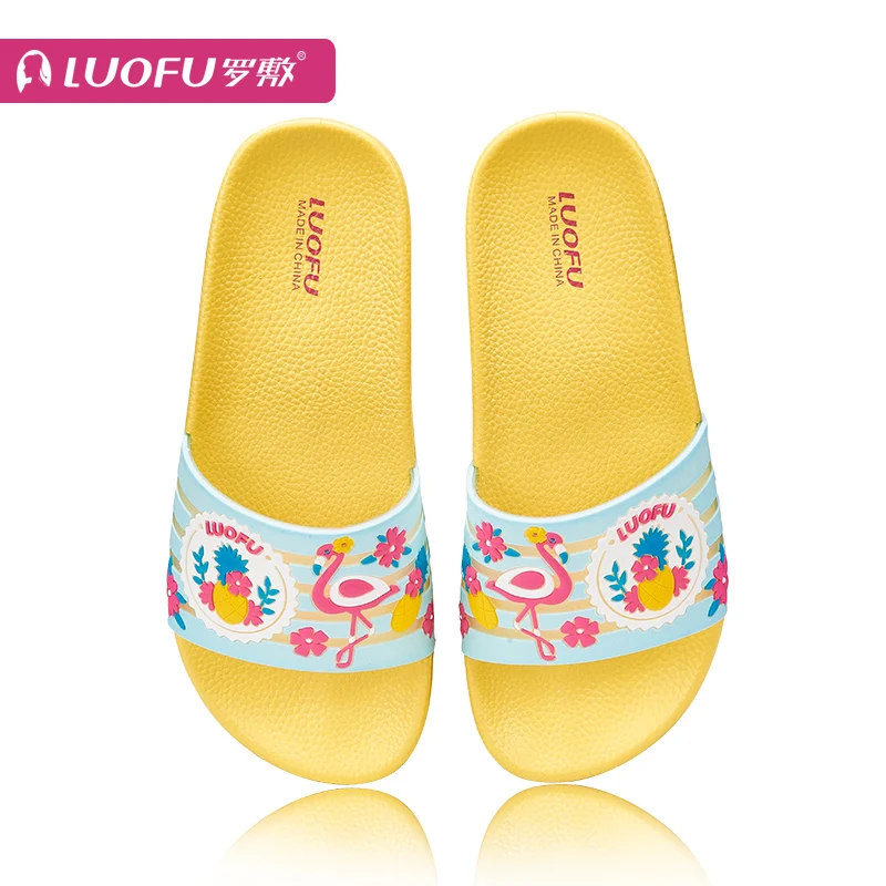 LUOFU   eva  flamingo sticker upper women slip-on shoes slipper