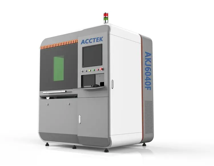Full enclosed small metal cutting laser machine AKJ6040F low price fiber laser 2kw 1kw 500w