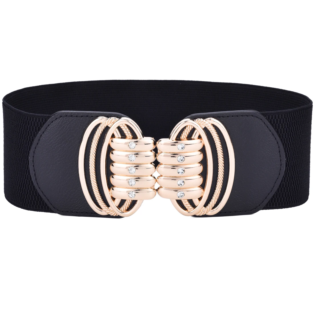 2024 New Fashion Women Elastic Stretched Wide Black Brown Belts Waist Ornament Cummerbund Cinch Female Belt