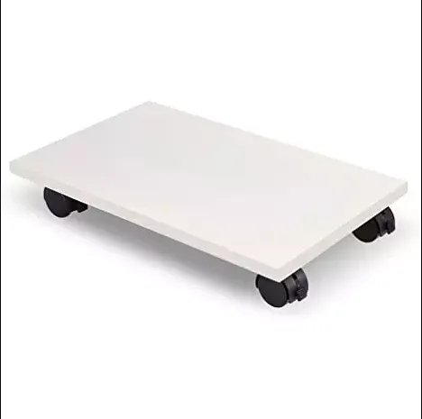 Space Saver Office Wooden Computer Mainframe Stand With Pulley