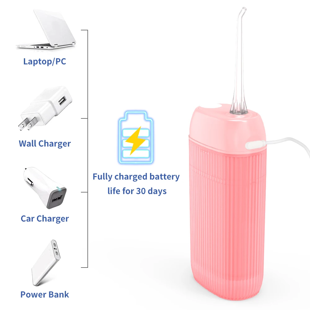 Dental Care Water Flosser for Teeth 200ml Water Tank Dental Jet Waterproof Electric Mini Cordless Oral Irrigator