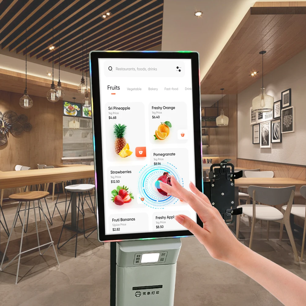 custom fastfoodkiosks payment food order Self-ordering kiosk bill terminal self service ordering machine