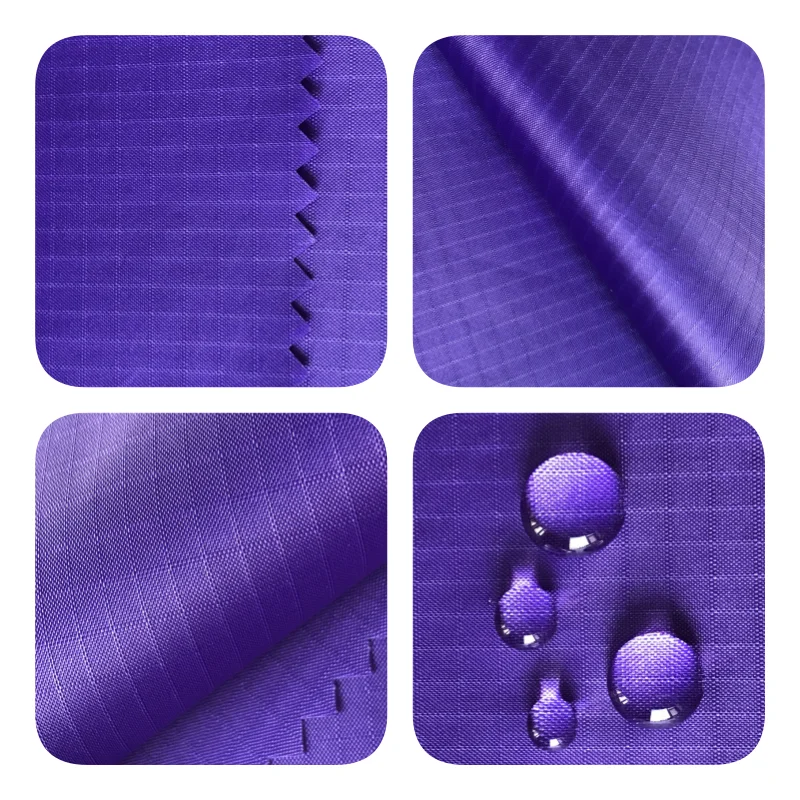 NR9/BUORG 100% NYLON RIPSTOP 40D*40D/260T   3.5*4mm Silicone coating+PU fabric for outdoor jacket