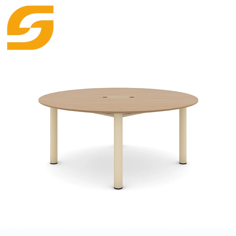 Ergonomic Stainless Steel Base Legs Assembly Wooden Top Table Office Studying Reception Executive Desk