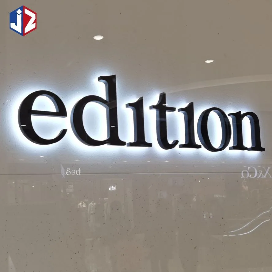 JINGJONG Manufacturer Custom 3D Led Backlit Letter Signage Company Logo Electronic Signs