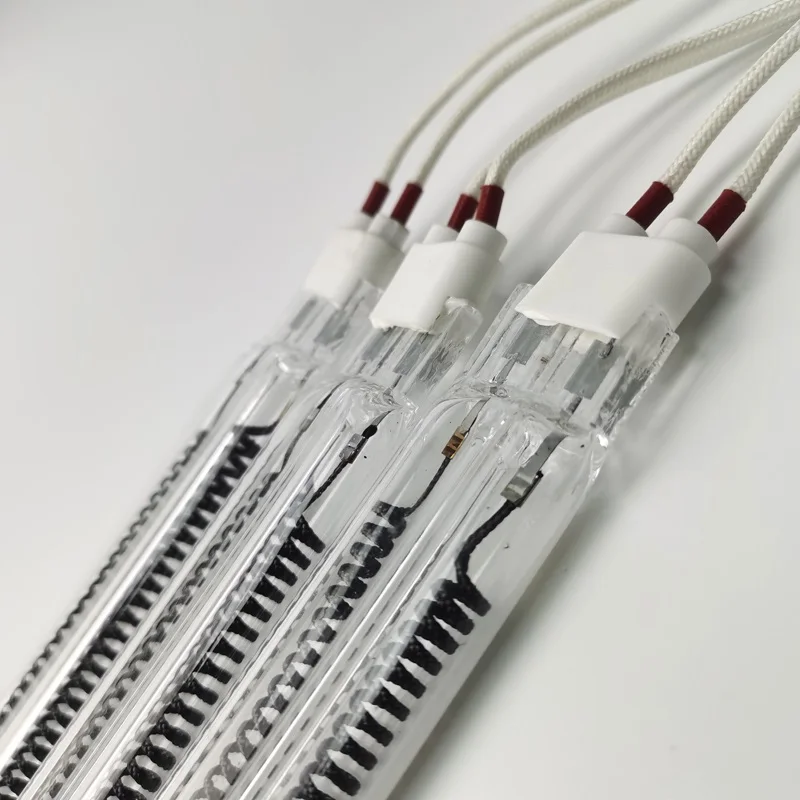 Wholesale Quartz Tubes High Temperature Clear Twin Quartz Tube Infrared Heating Lamp