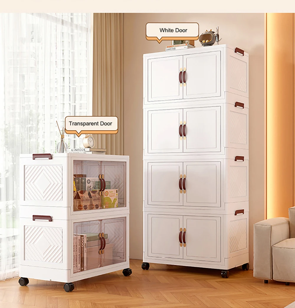 Plastic Storage Bins Stackable Containers With Lid Folding Collapsible Storage Box Bins For Closet Organizer Living Room office