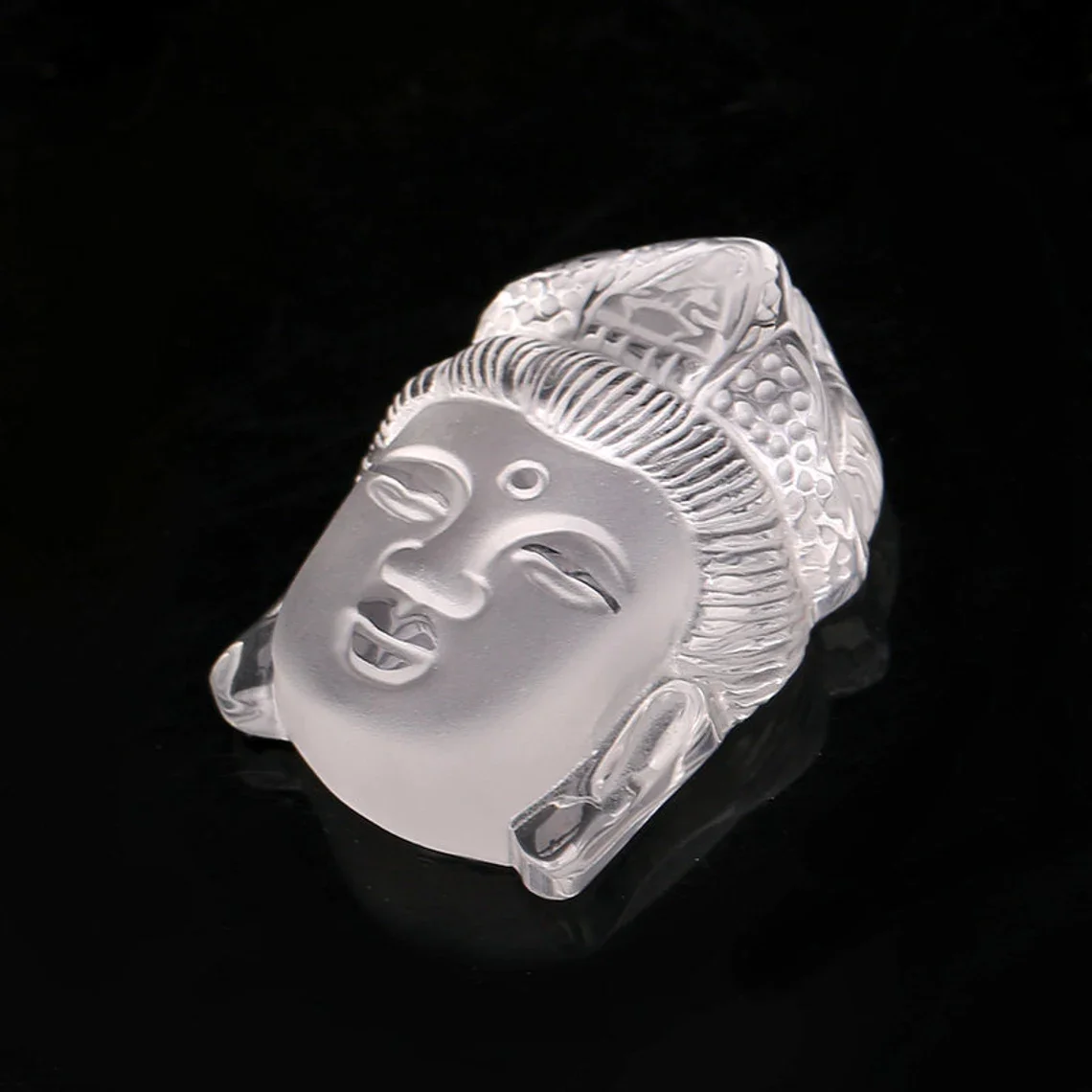 White Quartz Buddha Statue, Drilled Crystal Buddha Pendant for Necklace,Crystal Pendant,Gemstone Jewelry,Carved Pendant for  Men