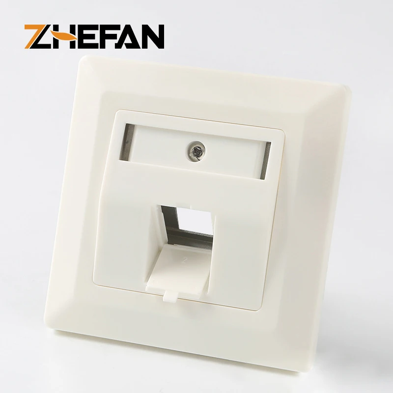 ZHEFAN Supply 80*80mmTwo port Germany type wall outlet face plate