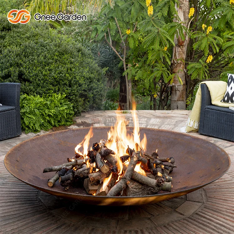 Outdoor corten steel fire pit bbq corten steel wood fire pit corten steel portable fire pit