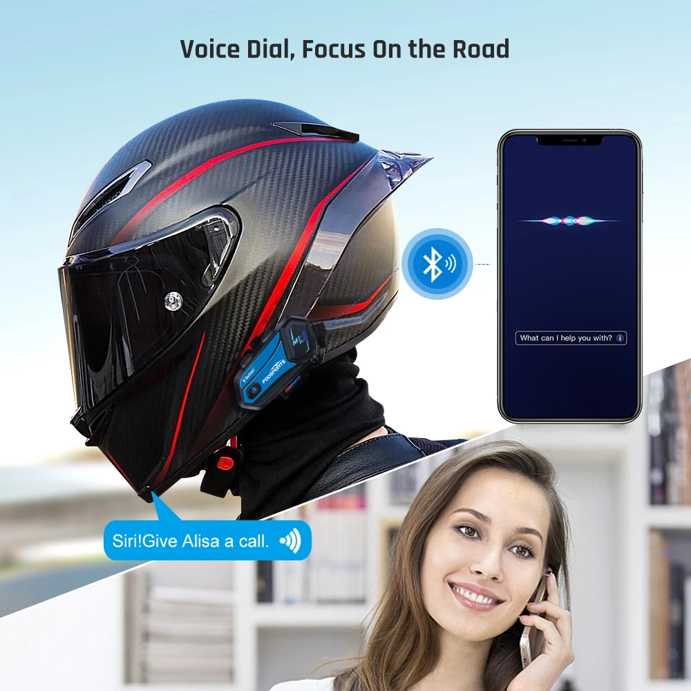  Fodsports M1-S плюс мотоциклетный шлем гарнитура домофон moto для верховой езды и