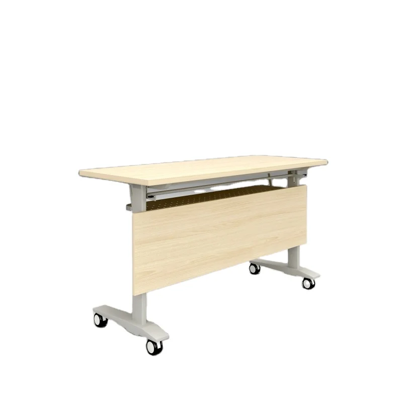 Folding Training Table And Chair Combination Conference Table Double Tutoring Class Study Desk Long Table Office Movable Desk