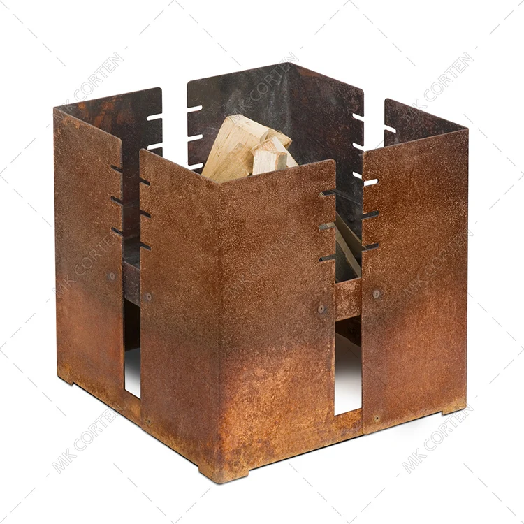 Custom Wholesale Corten Steel Bbq Grills With Grid Wood Burning Backyard Household Party Bbq Grill Metal