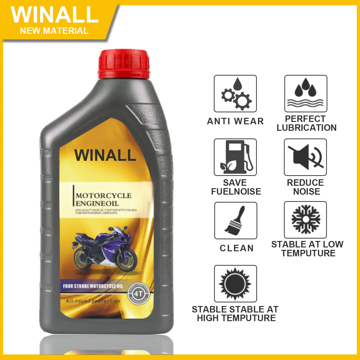 1L Motorcycle Motor Oil 4T SN 5w30 10W40  Fully Synthetic Motorcycle Lubricant Engine Oil