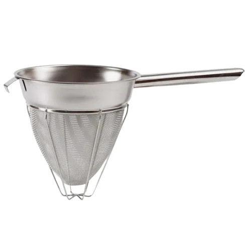 Medium Fine Mesh Strainer Stainless Steel Kitchen Food Sieve with Sturdy Riveted Handle Multifunctional Strainer