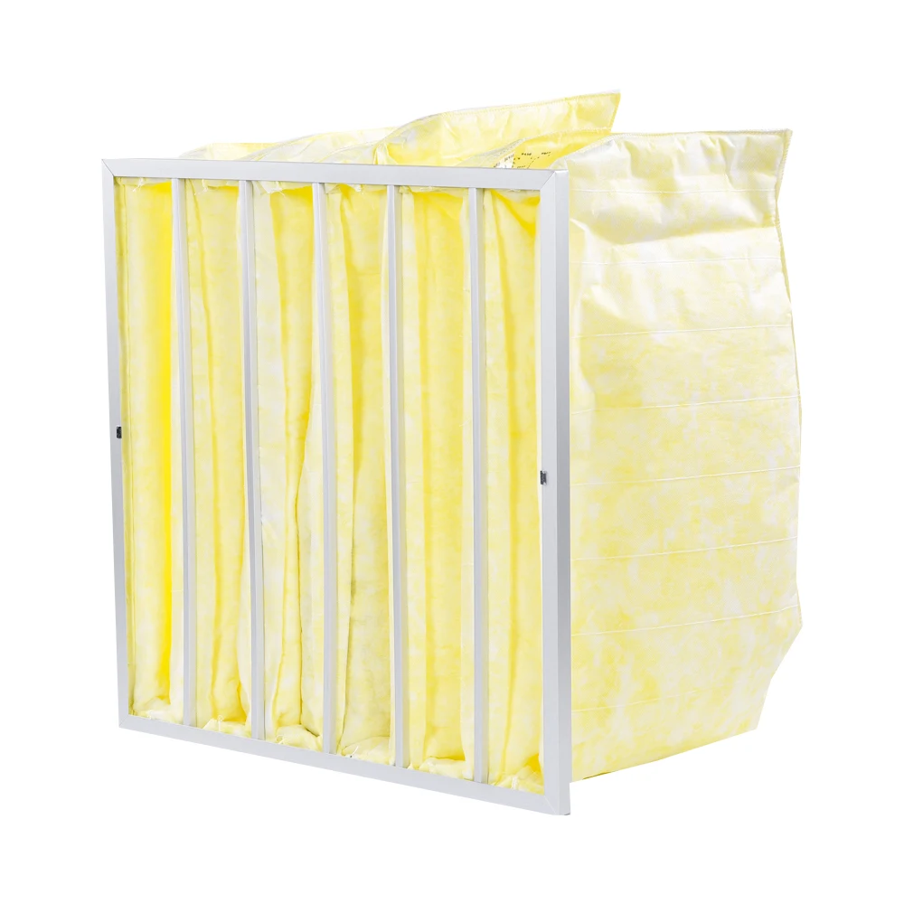 Exhaust Gas Purification Ahu Dust Multi Pocket Type Pleated Bag Filter Merv 7-13