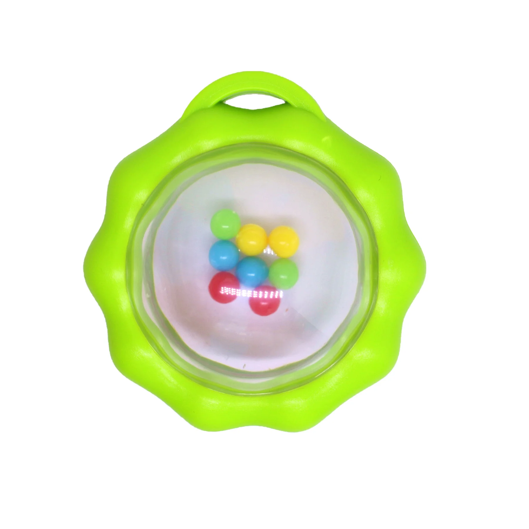 Hot sale attract attention colorful beads rolling rattle baby bracelet rattle