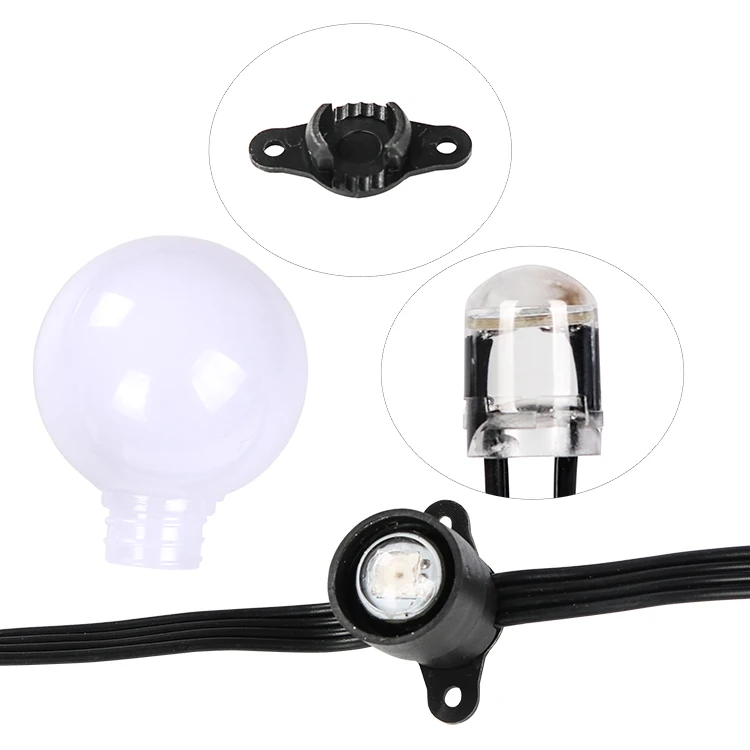 Перманентная Рождественская гирлянда C7 C9 цифровая пулевая головка светодиодная RGB для декоративной