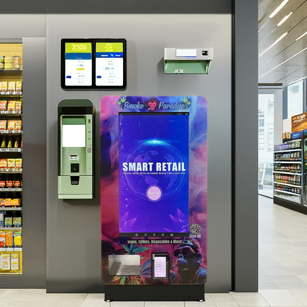 Fully Automatic 32 inch touch screen Mini wall mounted vending machine automatic  condom vending machine