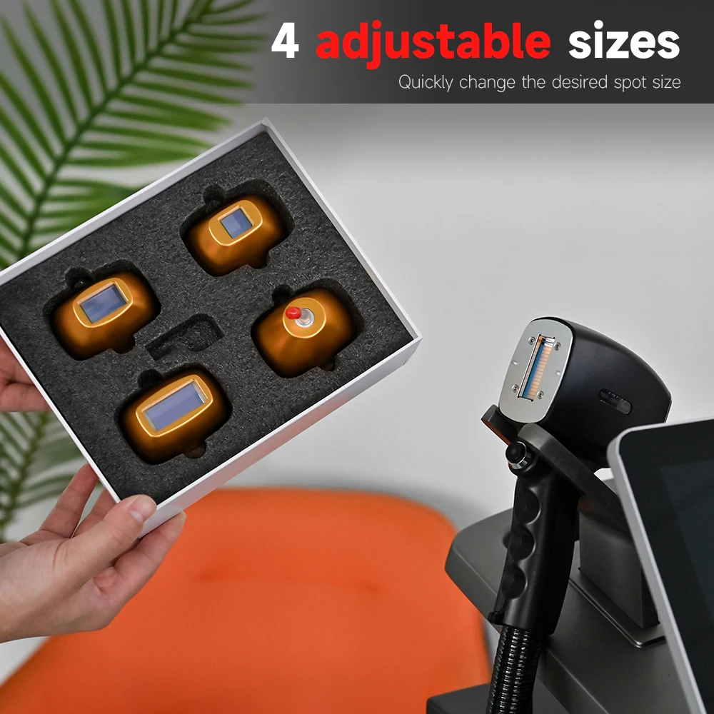 4-in-1 808nm Diode Laser Machine 3000W Stationary Hair Removal with 4 Adjustable Wavelengths and Spot Size for Optimal Results