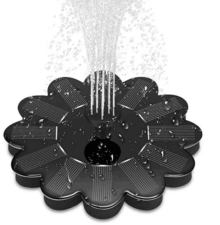 SunFlower Solar BirdBath Fountain Pump Solar Powered Fountain Pump DC Mini Submersible Pump for Garden and Patio