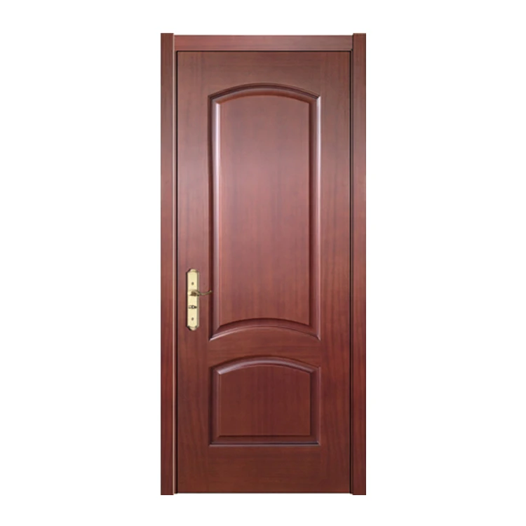 Solid core wood with natural Walnut wood veneer 4-Panel Black Walnut Wood Door withDoor Lining