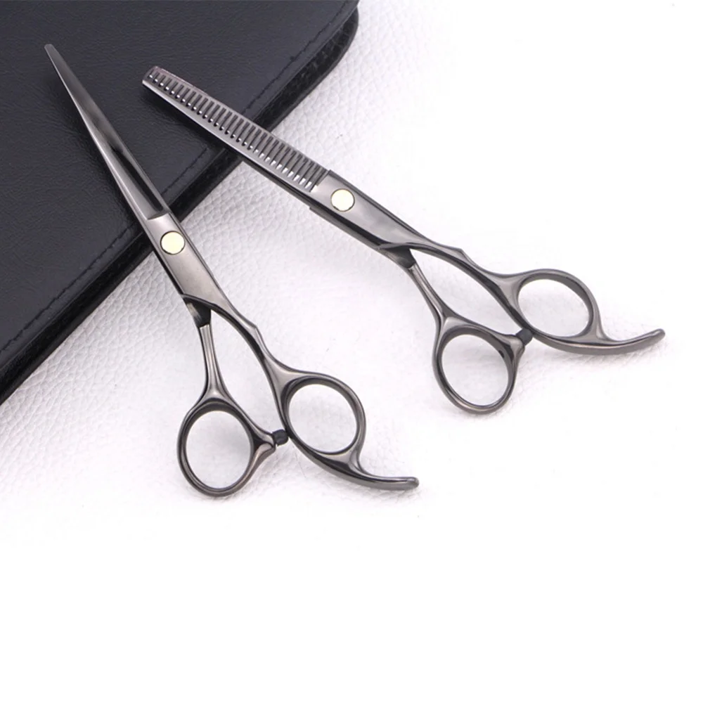 Handmade 5.5 Inch Japanese Steel Gold Private Label Cosmetic Hair Cutting Shears For Barber