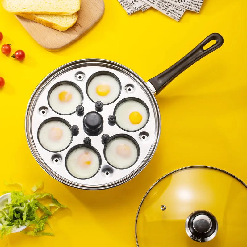 Household Gas stove frypan induction cooker Mini kitchen Real cooking Egg pan 304 stainless steel non-stick pan