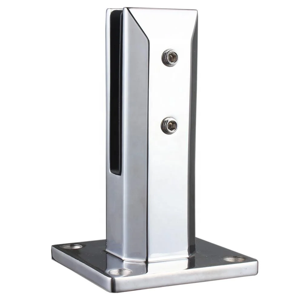 stainless steel fence swimming pool glass spigot deck glass balustrade handrail clamp stair balcony patio spigot glass railing