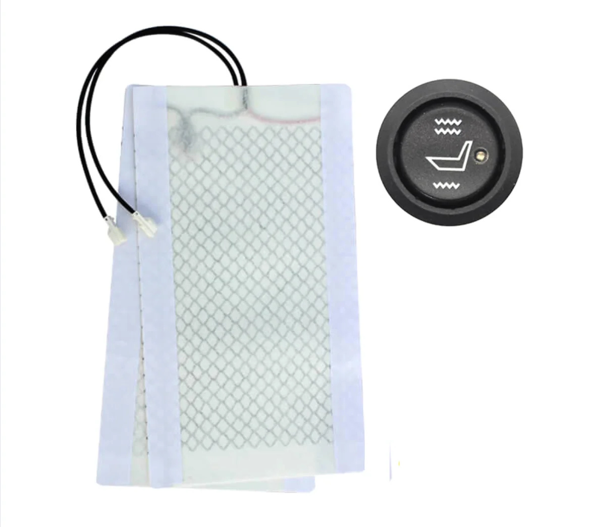 12v Car seat heater and cooler with silver and round switch