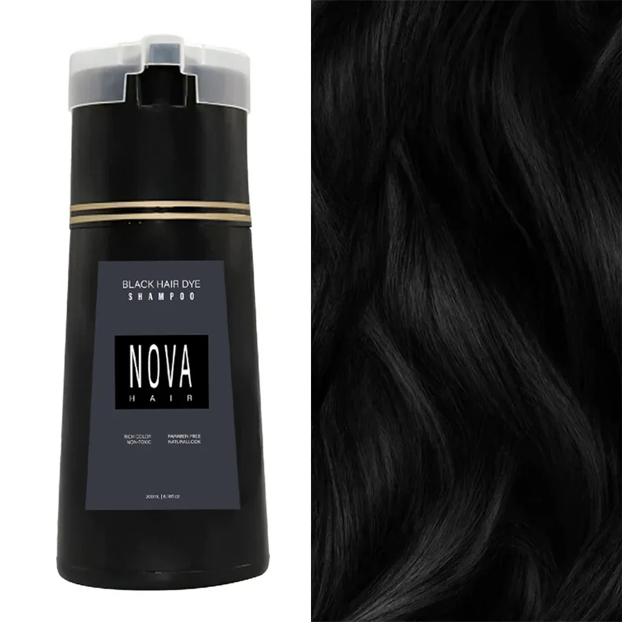 Nova Hair Dye Shampoo Natural Ingredients Healthier Quick Coloring Semi-Permanent Hair Color Cream for Salon Use Hair Shampoo