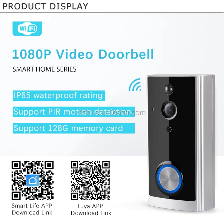  Лидер продаж Amazon 2021 видеодомофон с Wi-Fi умная камера безопасности дверной звонок беспроводной колокольчиком