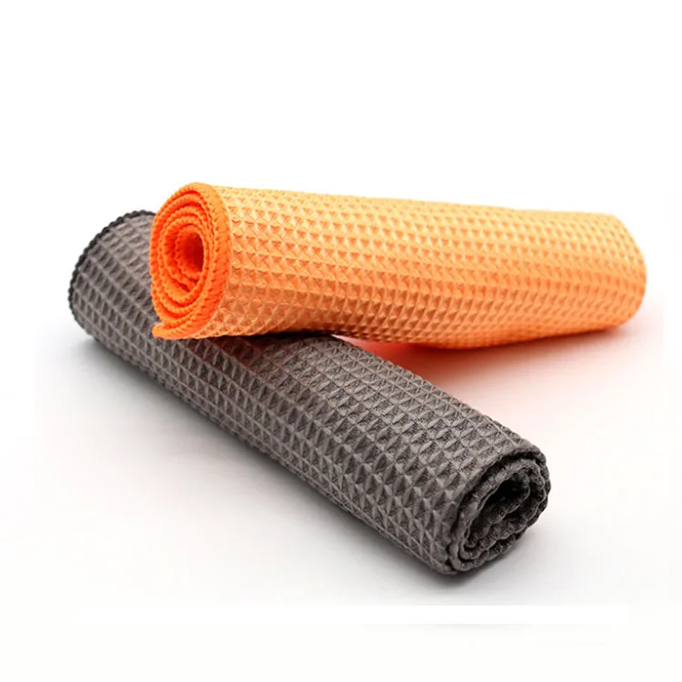 Customization Logo Microfiber waffle towel Quick Dry Window Kitchen Glasses Car Wash Cloth Microfiber Cleaning Cloths
