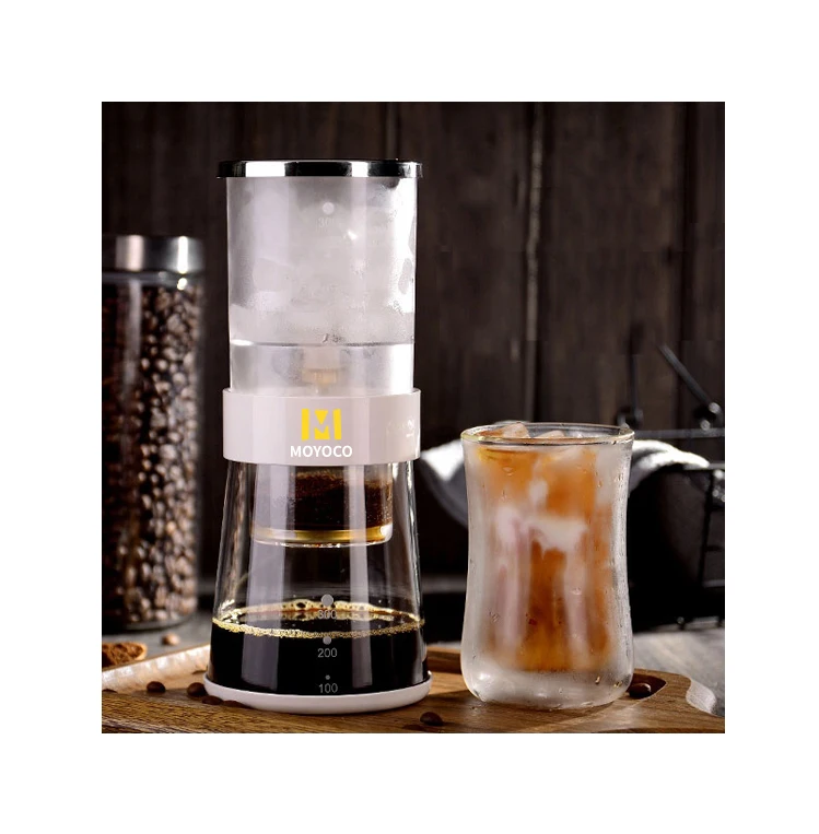 
Moyoco Dropshipping OEM/ODM Factory Price Household Hotel Use Portable White Black Color Ice Drip Coffee Pot 