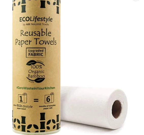 Reusable Bamboo Kitchen Towel,l,Washable Cleaning Dishcloths, Paperless Kitchen Rags, Eco Friendly Paper Towel
