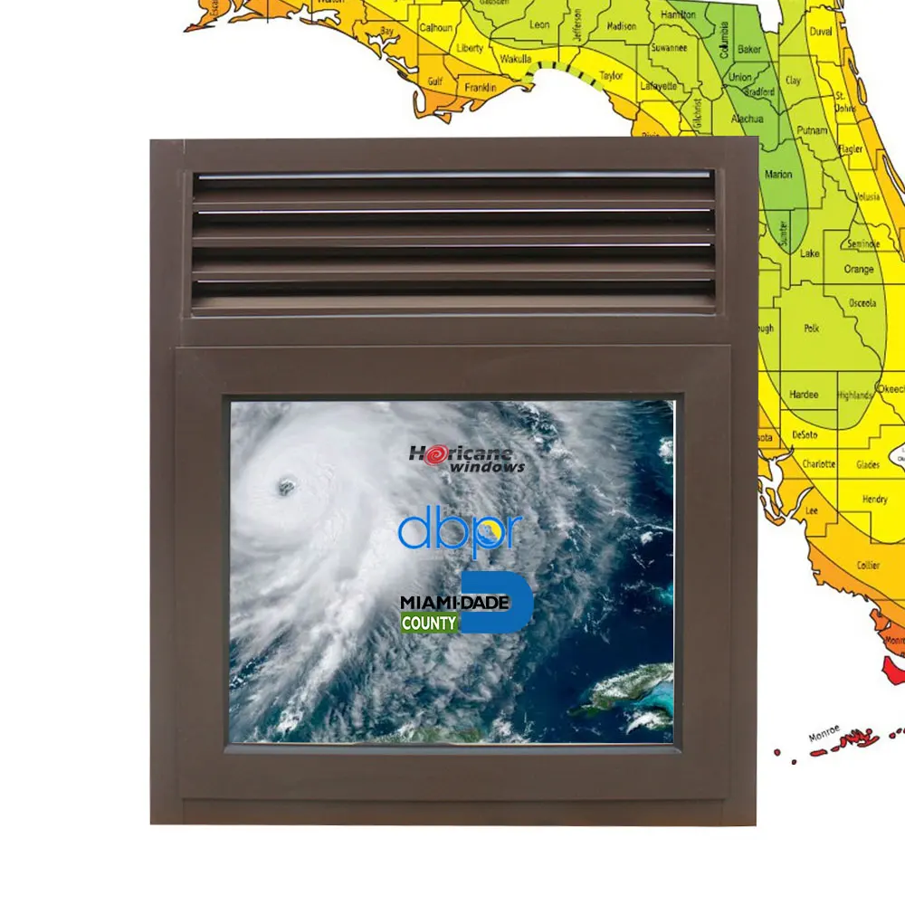 Суперхаус Отель алюминиевые фиксированные окна с жалюзи Florida одобрение завода дешевая цена ураган удар ламинированные