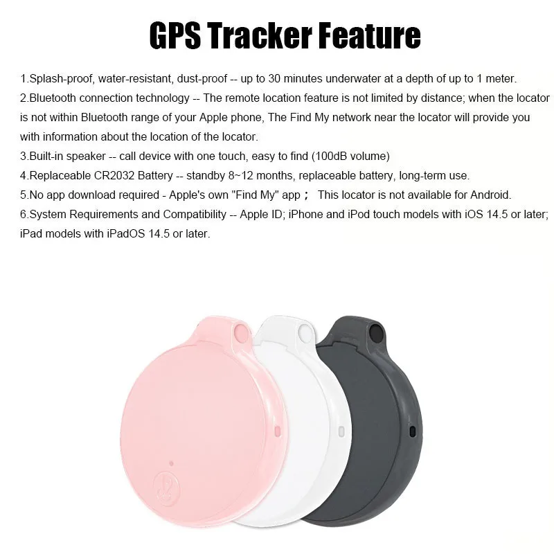 JOYPET Real-Time Tracking Device Keychain Mini Smart GPS Tracker Locator Global Locator Wireless GPS Tracker