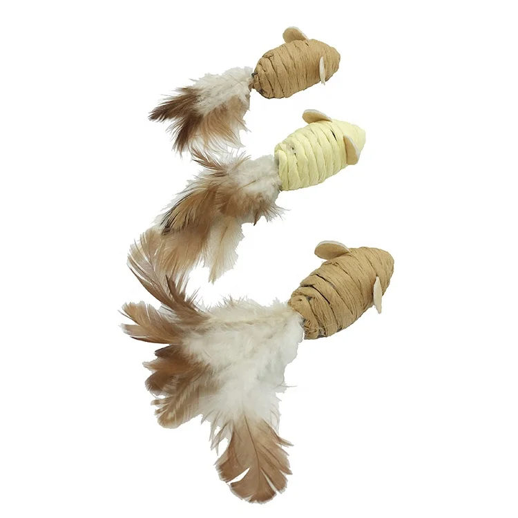2 Pieces Pack Set Feather Roller Cat Toy Catnip Interactive Cat Toy