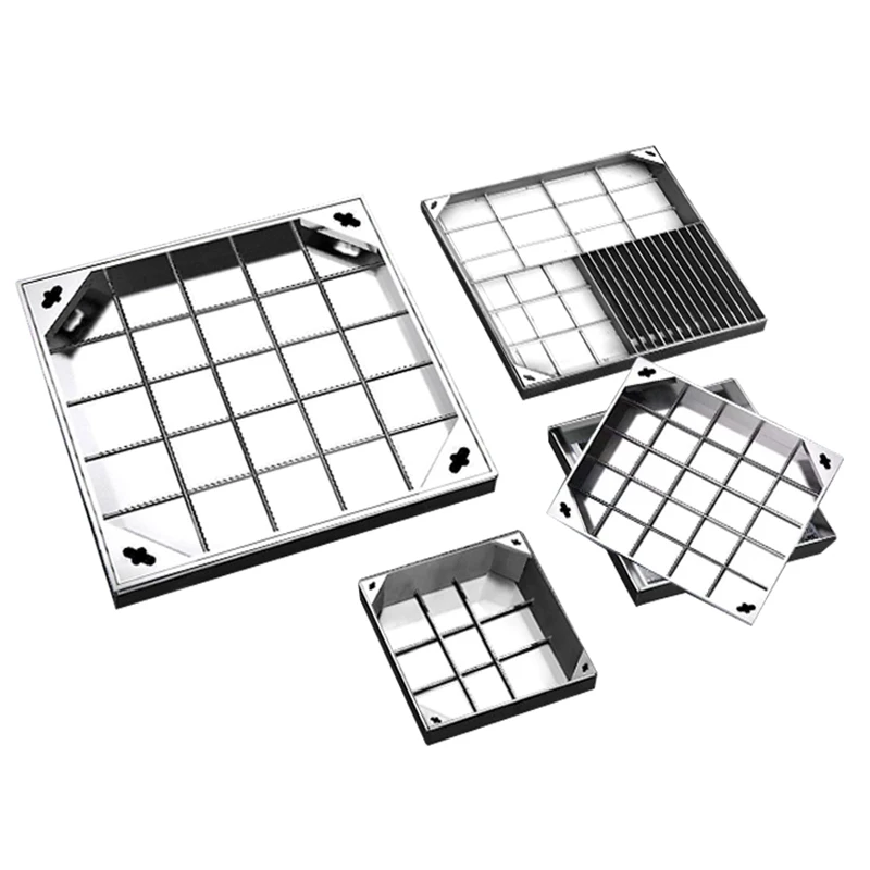 Factory price Small C250 600*600mm Stainless Steel 304 316 sewer cover Round Tank Quick Open Type Round Manhole Cover and frame